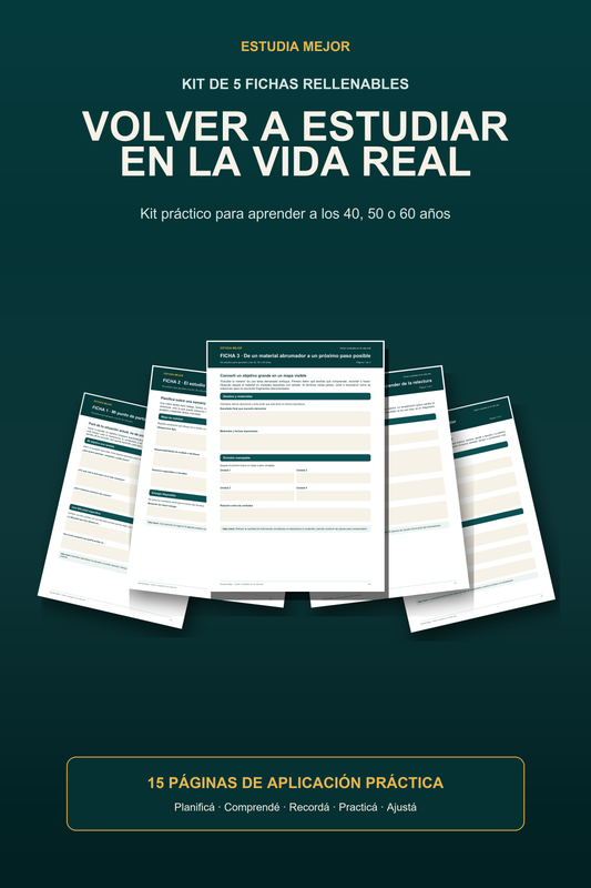KIT VOLVER A ESTUDIAR EN LA VIDA REAL